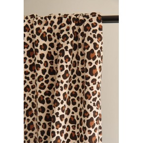 tissu sweat fin léopard - un chat sur un fil