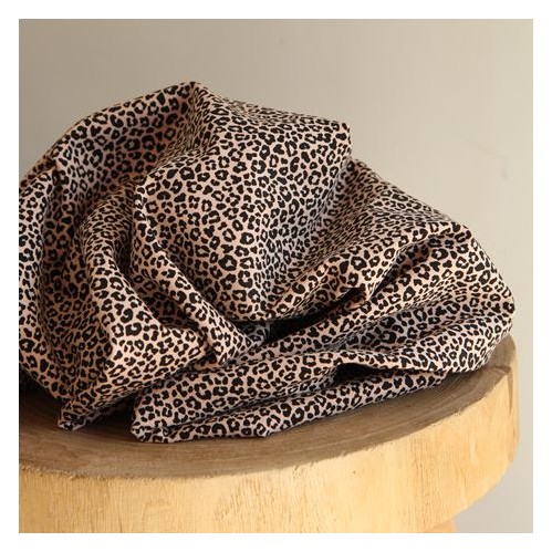 jersey léopard - rose saumon