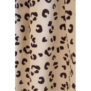 Tissu velours milleraies - léopard
