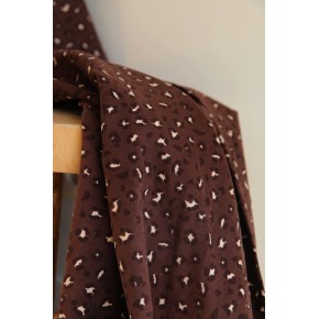 Tissu velours milleraies - léopard