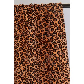 tissu velours imprimé léopard - un chat sur un fil