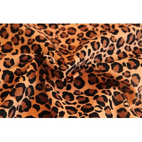 velours milleraies léopard - orange