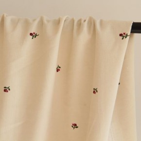 Tissu velours milleraies - écru