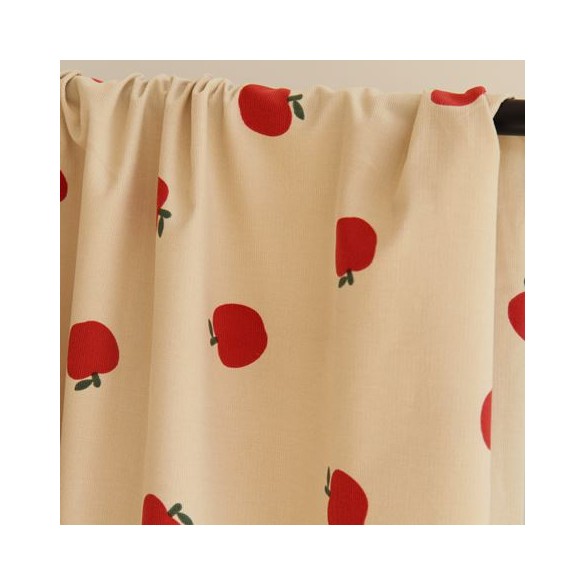 tissu velours milleraies - un chat sur un fil