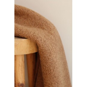 tissu bouclette lourd beige camel - un chat sur un fil