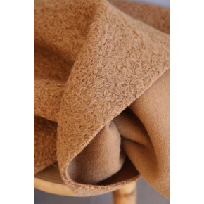tissu bouclette lourd camel - un chat sur un fil