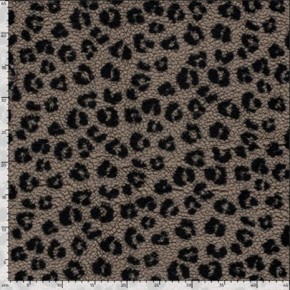 tissu sherpa maille bouclette - léopard