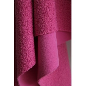 tissu teddy sherpa rose envers polaire - un chat sur un fil