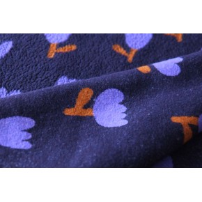 tissu teddy fleurs - un chat sur un fil