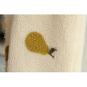 tissu teddy imprimé poire - un chat sur un fil