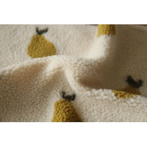tissu teddy sherpa poire - un chat sur un fil