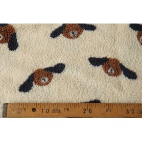 tissu teddy sherpa chiens - un chat sur un fil