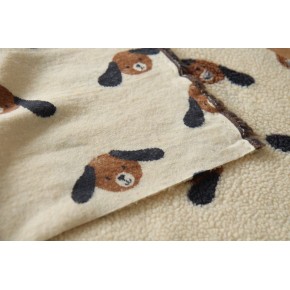 teddy sherpa imprimé chiens - un chat sur un fil