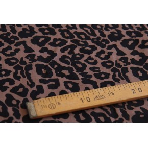 twill de viscose marron et noir - un chat sur un fil