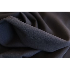 tissu crêpe polyester noir - un chat sur un fil