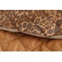 tissu réversible et matelassé - léopard imprimé