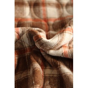 tissu réversible et matelassé - marron