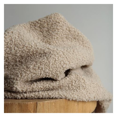 tissu bouclette sherpa - beige