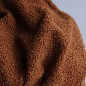 tissu bouclette sherpa - cognac