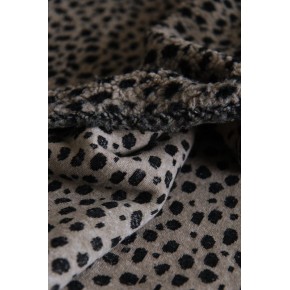 motif panthère - taupe et points noirs
