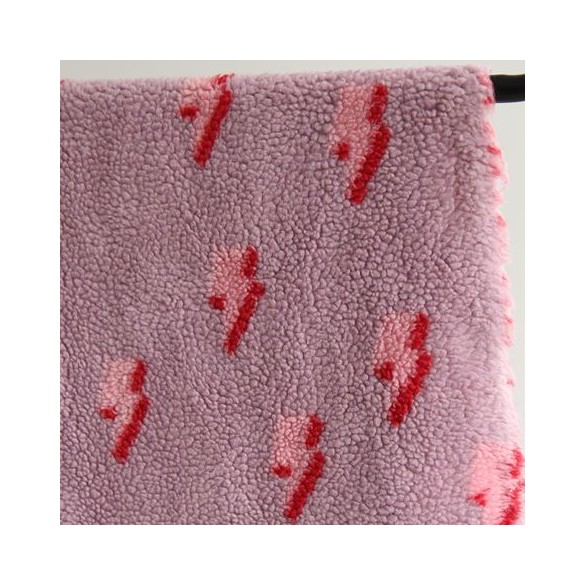 tissu sherpa maille - lilas