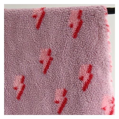 tissu sherpa maille - lilas