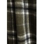 tissu lainage à carreaux - kaki et gris