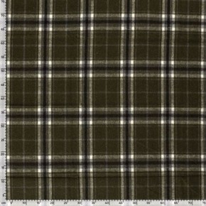 tissu lainage à carreaux - un chat sur un fil