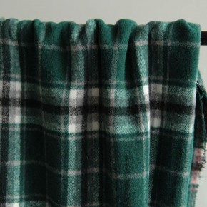 tissu à carreaux - lainage vert