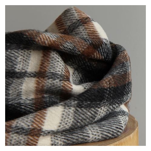tissu à carreaux - lainage marron