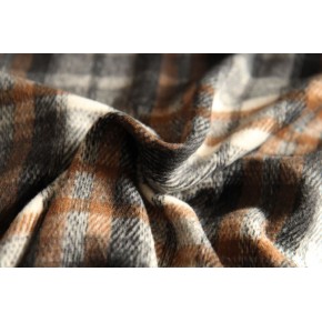 plaid à carreaux - marron et gris