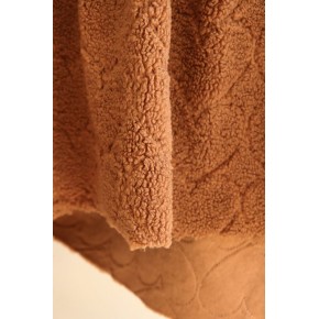 tissu sherpa marron - un chat sur un fil