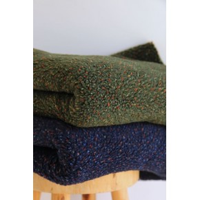 teddy sherpa imprimé chiné vert kaki - un chat sur un fil