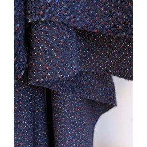 tissu teddy chiné marine - un chat sur un fil