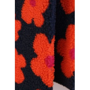 teddy sherpa fleurs - un chat sur un fil