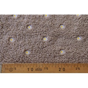 tissu sherpa broderies - un chat sur un fil