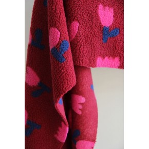 tissu teddy sherpa - un chat sur un fil