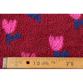 teddy sherpa fleurs violette - un chat sur un fil