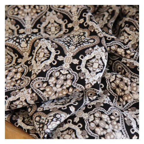 twill de viscose damascus - un chat sur un fil