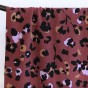 twill de viscose fleurs choco - un chat sur un fil