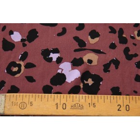 twill de viscose fleurs - un chat sur un fil