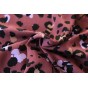 tissu twill de viscose marron fleurs