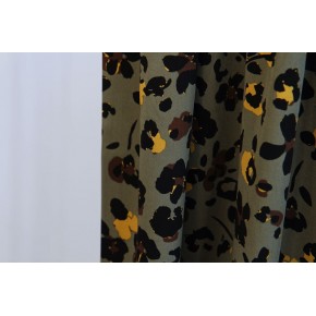 twill de viscose fleurs - un chat sur un fil