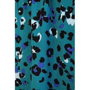 twill de viscose fleurs - un chat sur un fil