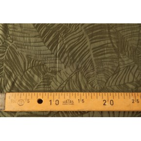 tissu jacquard de viscose kaki - un chat sur un fil