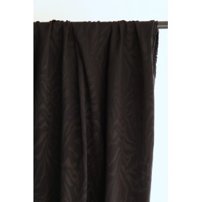 tissu jacquard de viscose noir - un chat sur un fil