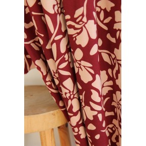 jolie viscose imprimée fleurs - un chat sur un fil