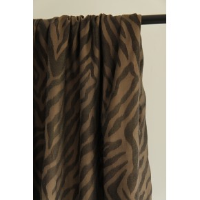 tissu viscose jacquard imprimé zèbre - un chat sur un fil