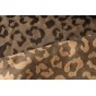 tissu jacquard de polyviscose - léopard marron