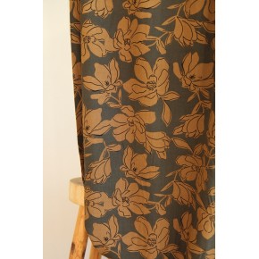 jolie viscose fine imprimée - kaki